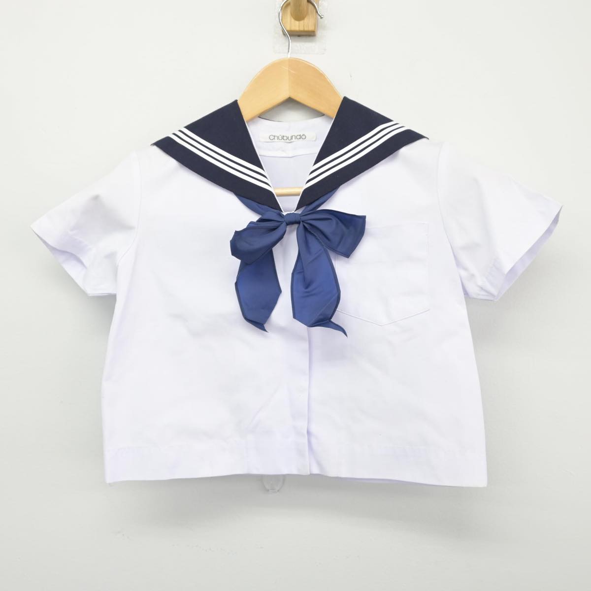 【中古】大分県 大分大学教育学部附属小学校 女子制服 3点（セーラー服・スカート）sf027798