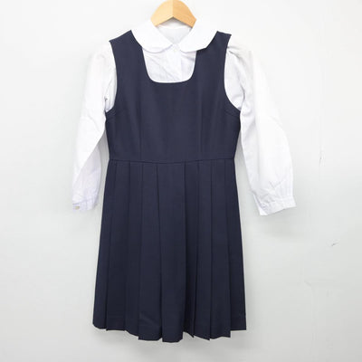 【中古】大分県 大分大学教育学部附属小学校 女子制服 3点（セーラー服・シャツ・ジャンパースカート）sf027801