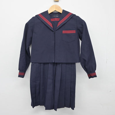 【中古】大分県 大分大学教育学部附属小学校 女子制服 2点（セーラー服・ジャンパースカート）sf027803