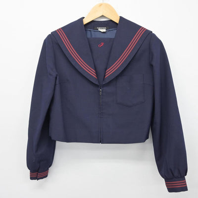 【中古】大分県 大分大学教育学部附属中学校 女子制服 2点（セーラー服・スカート）sf027806