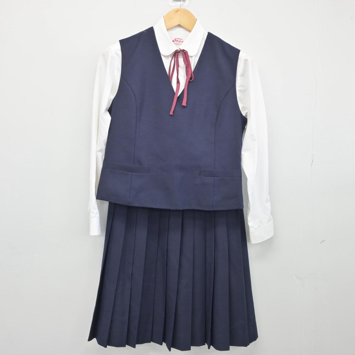 【中古】北海道 帯広南町中学校 女子制服 5点（ブレザー・ベスト・シャツ・スカート）sf027835