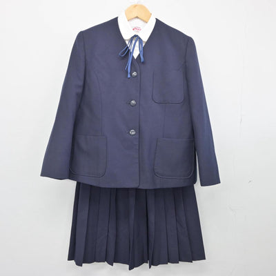 【中古】北海道 帯広南町中学校 女子制服 5点（ブレザー・ベスト・シャツ・スカート）sf027836