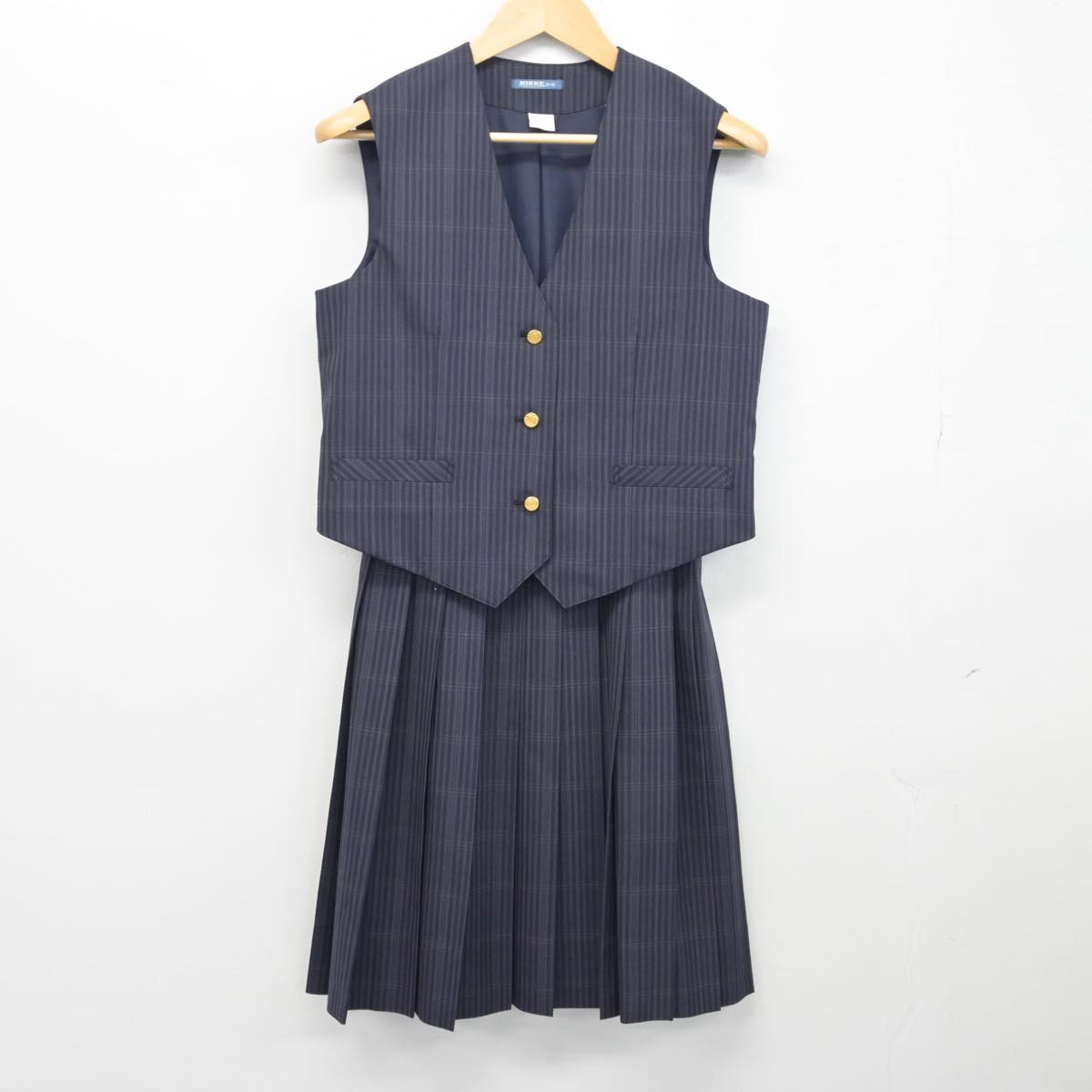 【中古】大阪府 桜宮高等学校 女子制服 2点（ベスト・スカート）sf027849