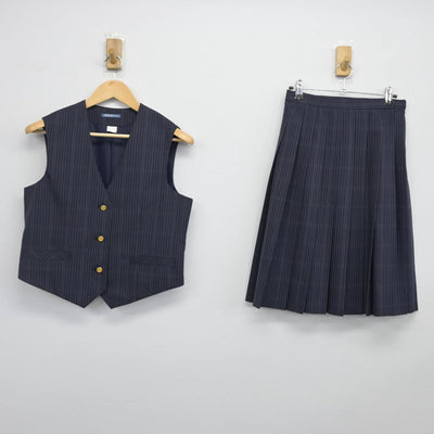 【中古】大阪府 桜宮高等学校 女子制服 2点（ベスト・スカート）sf027849