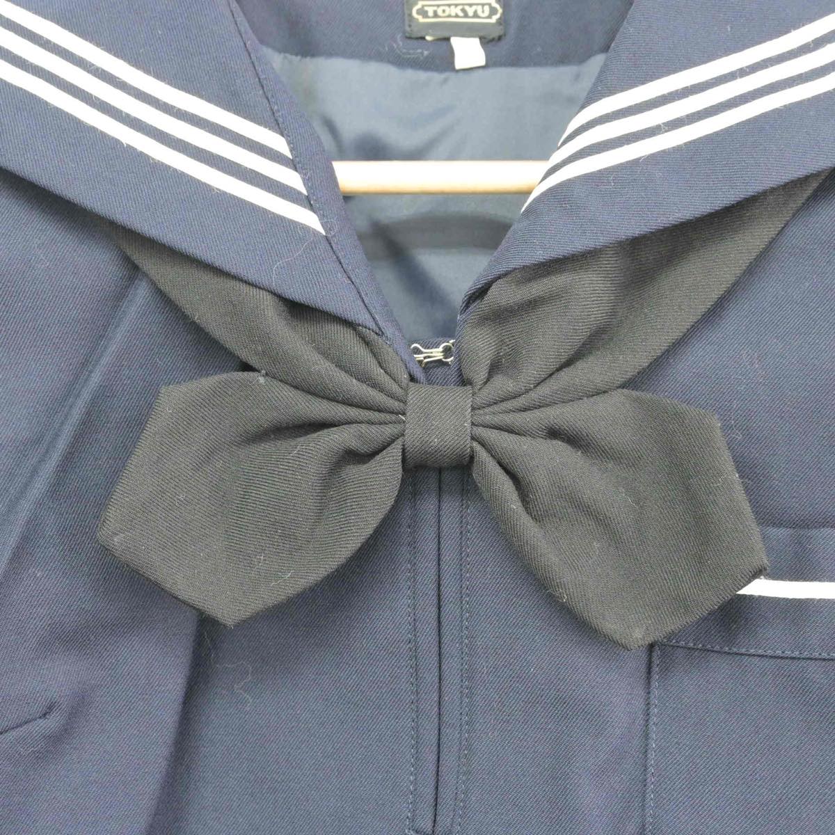 【中古】長野県 櫻ヶ岡中学校 女子制服 2点（セーラー服）sf027861