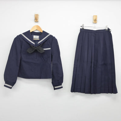 【中古】長野県 櫻ヶ岡中学校 女子制服 3点（セーラー服・スカート）sf027862