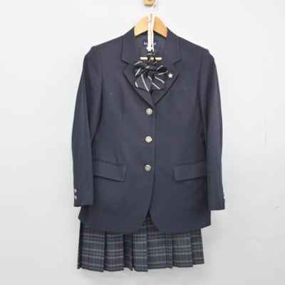 【中古】北海道 北海道栗山高等学校 女子制服 4点（ブレザー・スカート）sf027869