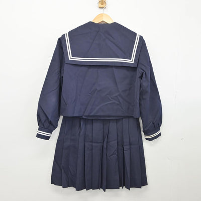 【中古】静岡県 御前崎市立浜岡中学校 女子制服 3点（セーラー服・スカート）sf027894