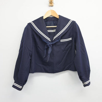 【中古】静岡県 御前崎市立浜岡中学校 女子制服 3点（セーラー服・スカート）sf027894