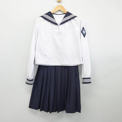 【中古】宮城県 常盤木学園高等学校 女子制服 4点（セーラー服・シャツ・スカート）sf027913