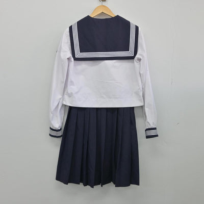 【中古】宮城県 常盤木学園高等学校 女子制服 4点（セーラー服・シャツ・スカート）sf027913