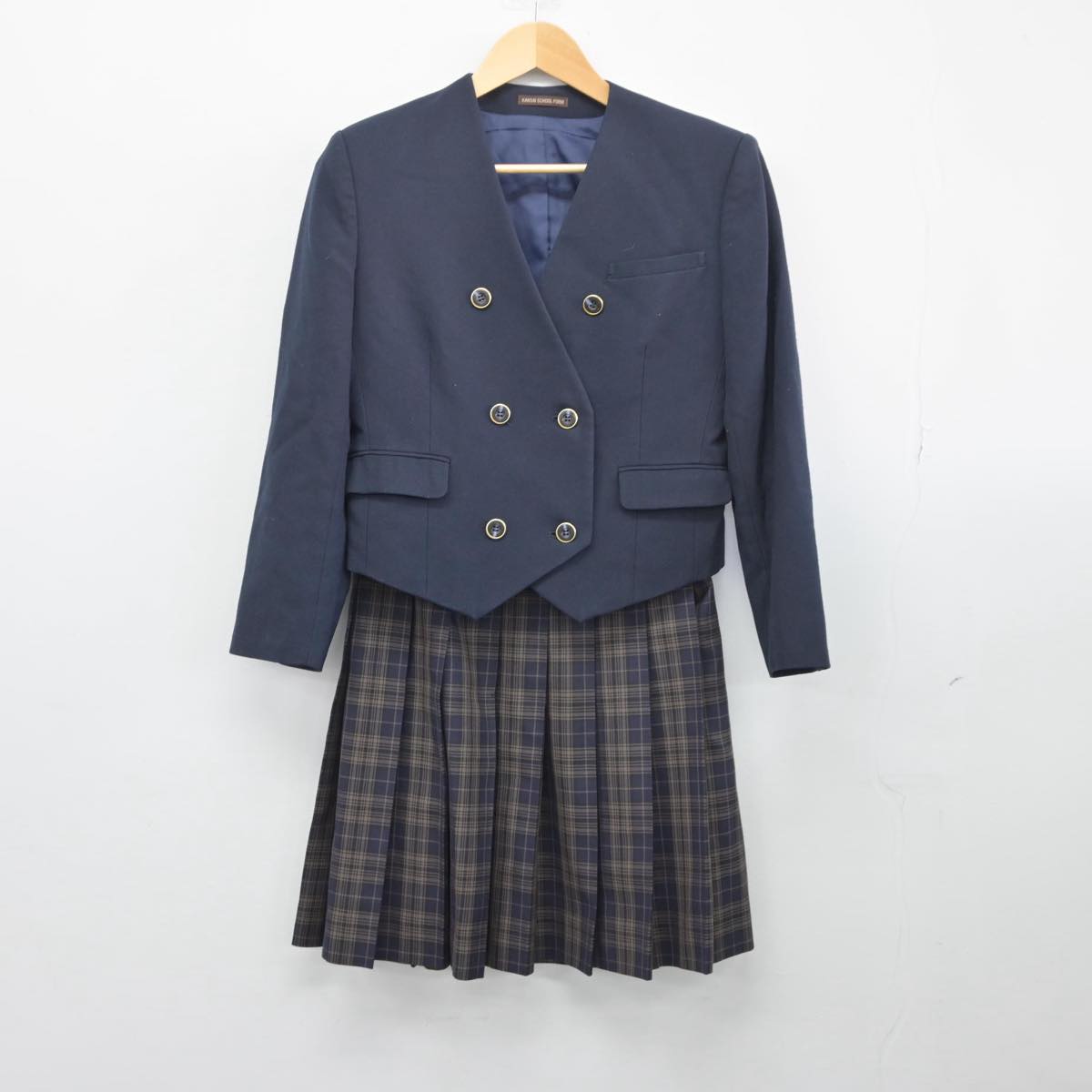 【中古】和歌山県 和歌山高等学校 女子制服 2点（ブレザー・スカート）sf027923