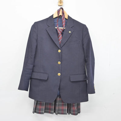 【中古】神奈川県 横浜商科大学高等学校 女子制服 3点（ブレザー・スカート）sf027945