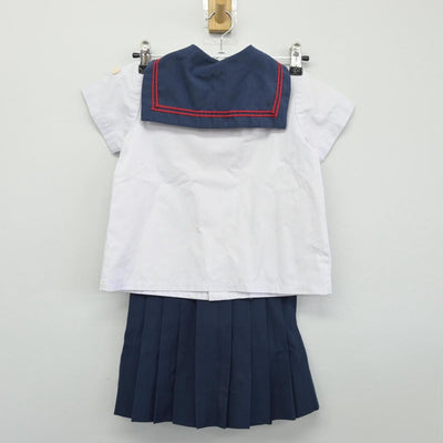 【中古】岐阜県 多治見ひまわり幼稚園 女子制服 2点（セーラー服・スカート）sf027952