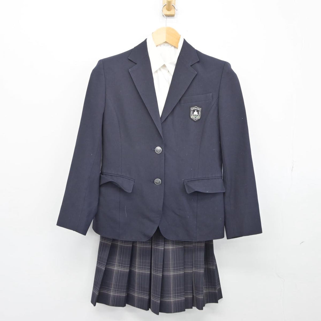 中古制服】大阪府 桜塚高等学校 女子制服 3点（ブレザー・シャツ 