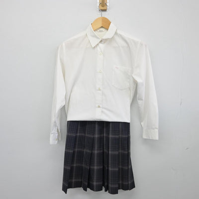 【中古】大阪府 桜塚高等学校 女子制服 3点（シャツ・スカート）sf027958