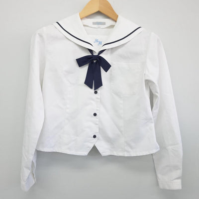 【中古】福島県 須賀川高等学校 女子制服 3点（セーラー服・ニット）sf027973