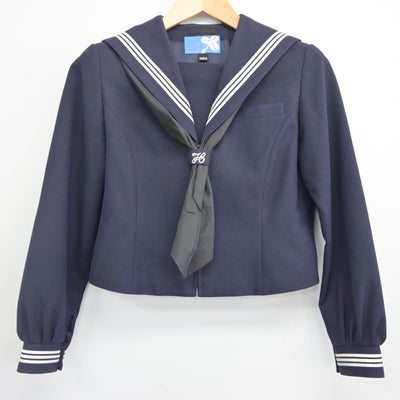 【中古】埼玉県 行田市立西中学校 女子制服 3点（セーラー服・スカート）sf027974