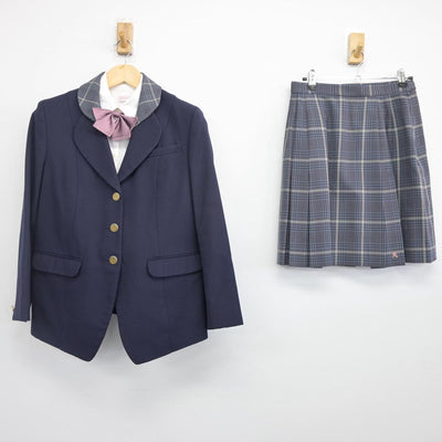 【中古】京都府 久御山高等学校 女子制服 4点（ブレザー・シャツ・スカート）sf027980