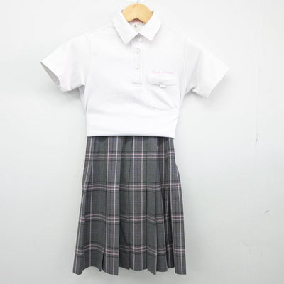 【中古】奈良県 富雄第三小中学校 女子制服 2点（シャツ・スカート）sf027983