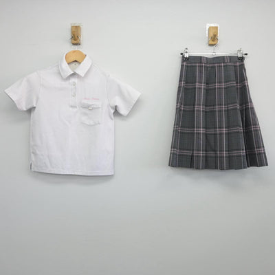 【中古】奈良県 富雄第三小中学校 女子制服 2点（シャツ・スカート）sf027983