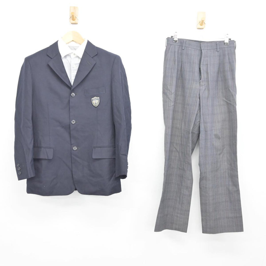 【中古】奈良県 西和清陵高等学校 男子制服 3点（ブレザー・シャツ・ズボン）sf027991