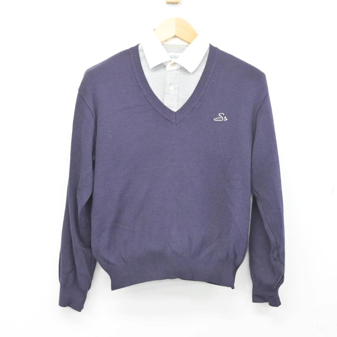 西和清陵制服 中古制服】奈良県 西和清陵高等学校 男子制服 2点（ニット・シャツ