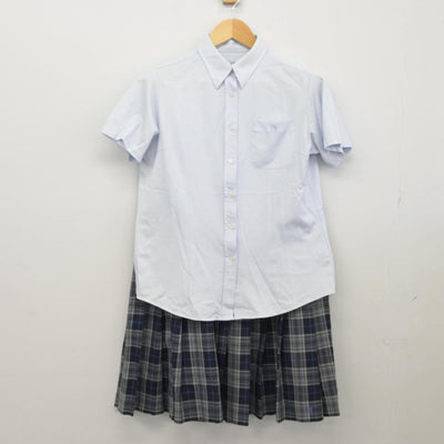 【中古】大阪府 夕陽丘学園高等学校 女子制服 3点（シャツ・スカート）sf028003