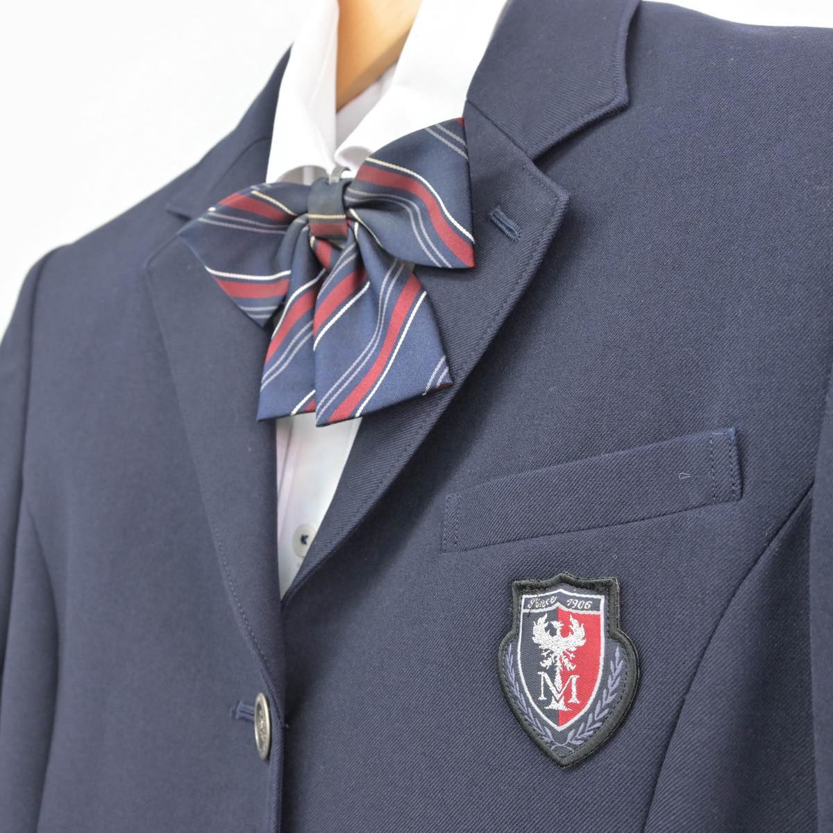 【中古】愛媛県 今治明徳高等学校 女子制服 4点（ブレザー・シャツ・スカート）sf028048