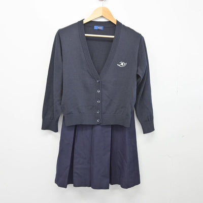 【中古】群馬県 前橋女子高等学校 女子制服 3点（ブレザー・ニット・スカート）sf028055