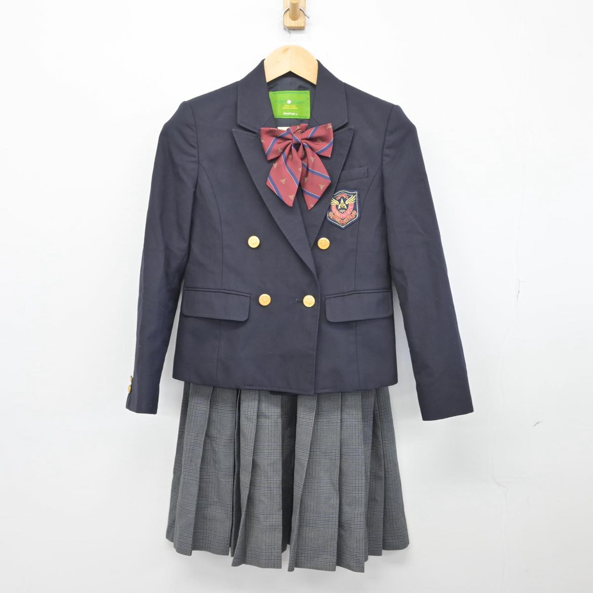 【中古】群馬県 前橋育英高等学校 女子制服 3点（ブレザー・スカート）sf028059