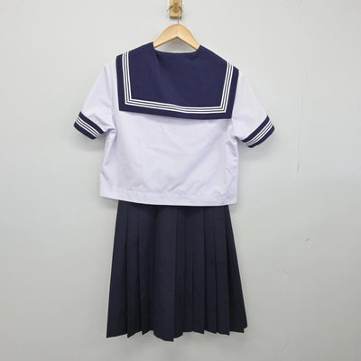 【中古】茨城県 坂本中学校 女子制服 2点（セーラー服・スカート）sf028077