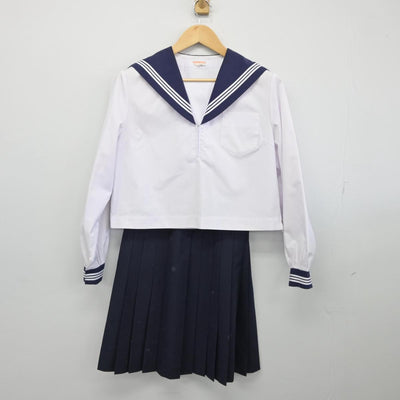 【中古】茨城県 坂本中学校 女子制服 2点（セーラー服・スカート）sf028078