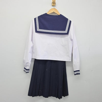 【中古】茨城県 坂本中学校 女子制服 2点（セーラー服・スカート）sf028078