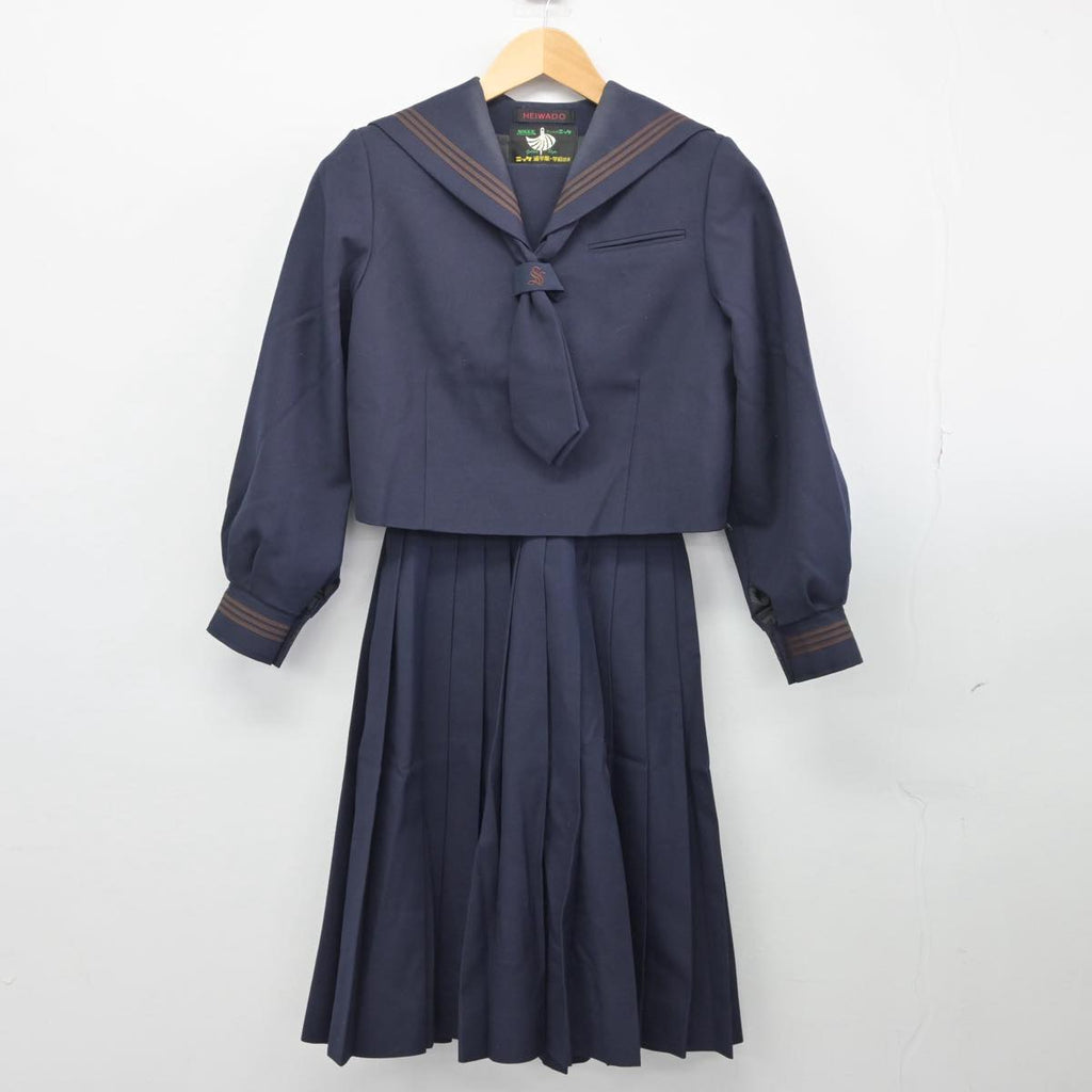 【中古】千葉県 千葉県柏市立酒井根中学校 女子制服 4点（セーラー服・スカート）sf028093