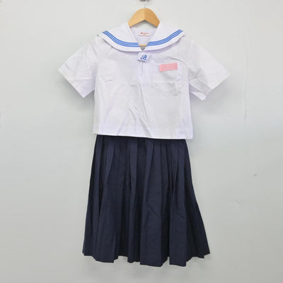 【中古】兵庫県 加古川市立別府中学校 女子制服 2点（セーラー服・スカート）sf028096