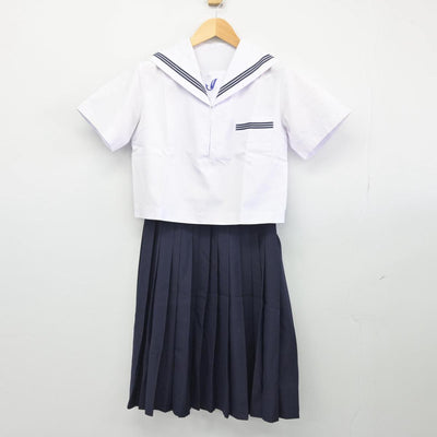 【中古】兵庫県 稲美町立稲美中学校 女子制服 2点（セーラー服・スカート）sf028097