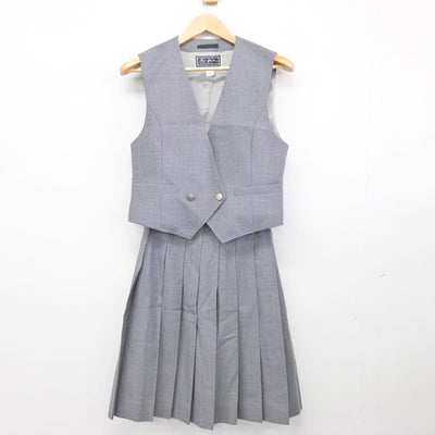 【中古】埼玉県 草加南高校 女子制服 3点（ベスト・スカート・スカート）sf028100