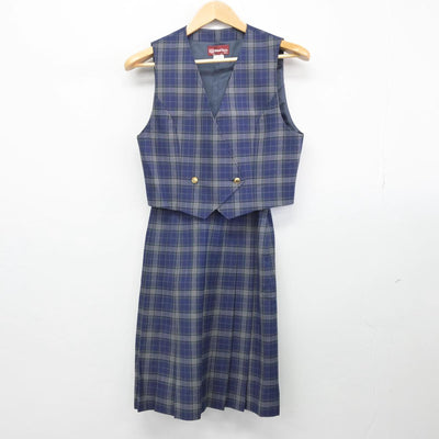 【中古】宮城県 鶴谷中学校 女子制服 4点（ブレザー・ベスト・スカート・スカート）sf028101