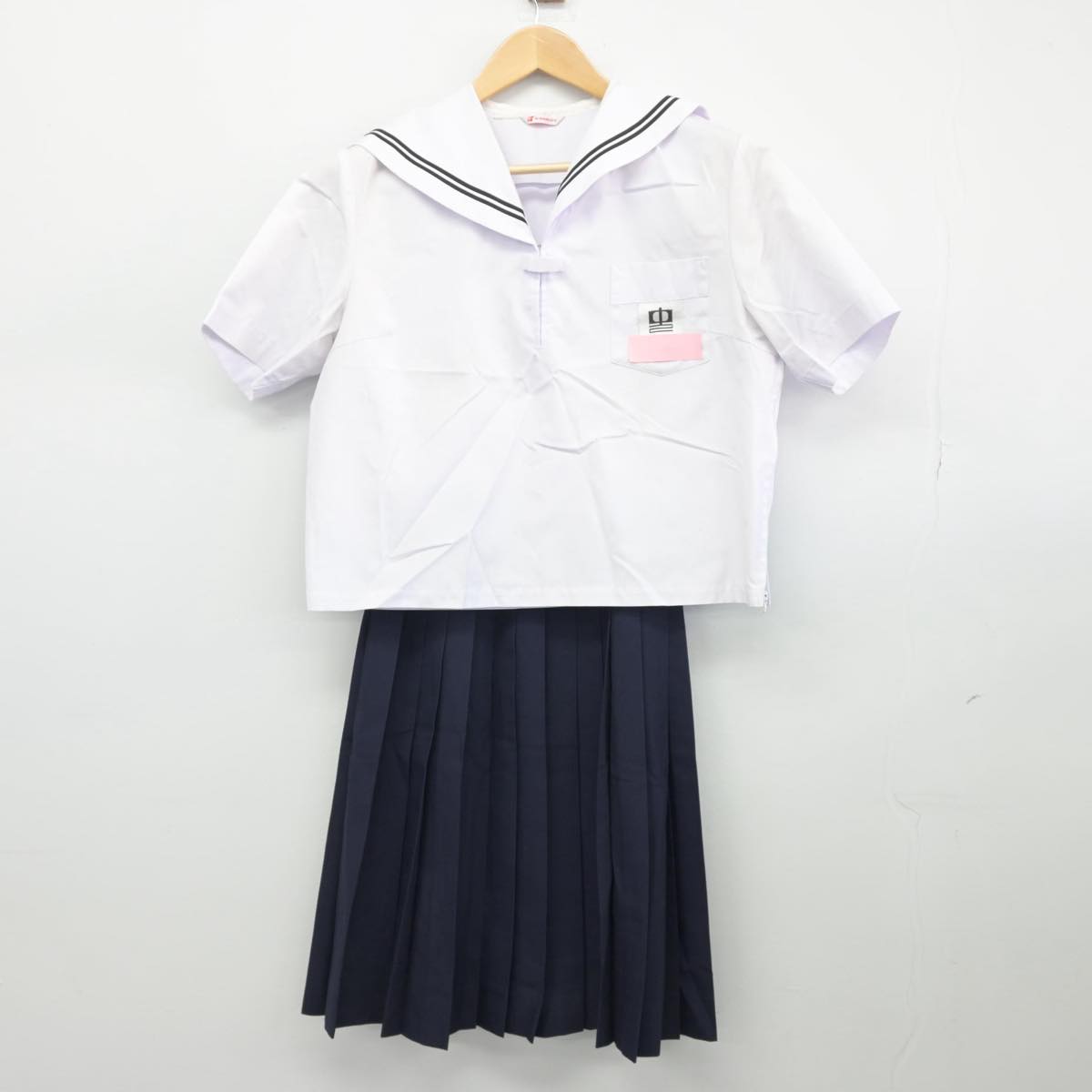 【中古】兵庫県 加古川市立神吉中学校 女子制服 2点（セーラー服・スカート）sf028105