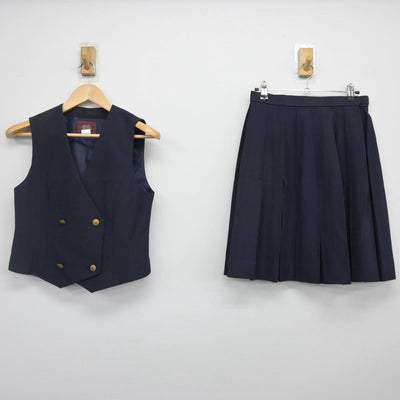 【中古】埼玉県 新座総合技術高校 女子制服 2点（ベスト・スカート）sf028121