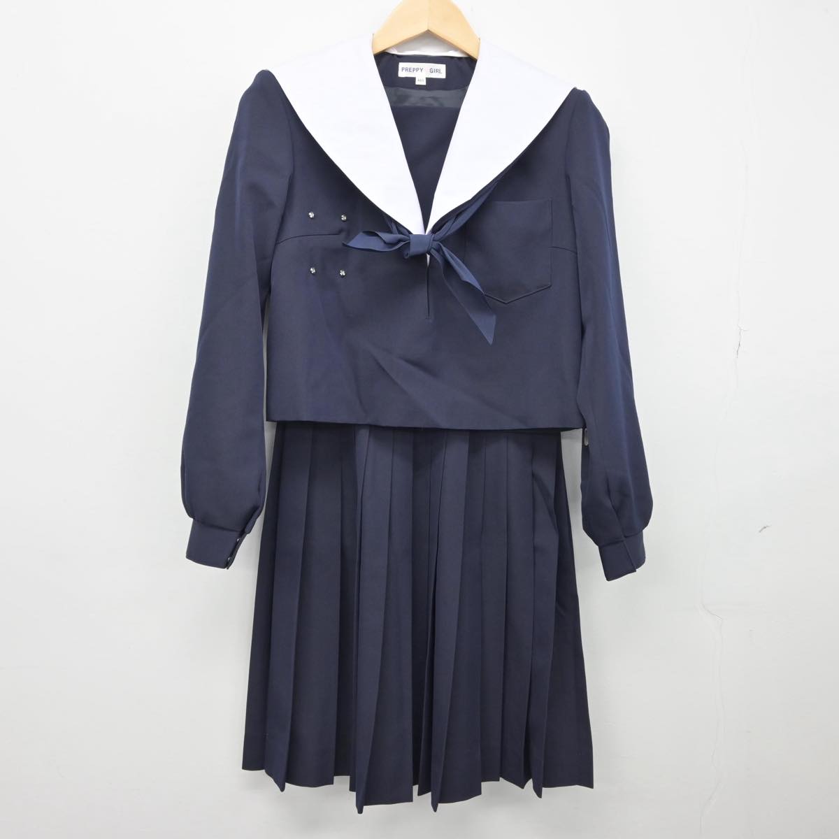 【中古】愛知県 愛知県安城市立西中学校 女子制服 3点（セーラー服・スカート）sf028126