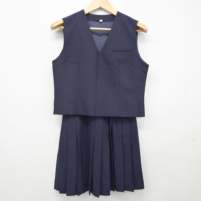 【中古】福井県 福井県立羽水高校 女子制服 2点（ベスト・スカート）sf028127