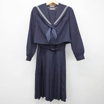 【中古】福岡県 福岡市立下山門中学校 女子制服 4点（セーラー服・シャツ・ジャンパースカート）sf028128