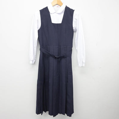 【中古】福岡県 福岡市立下山門中学校 女子制服 4点（セーラー服・シャツ・ジャンパースカート）sf028128