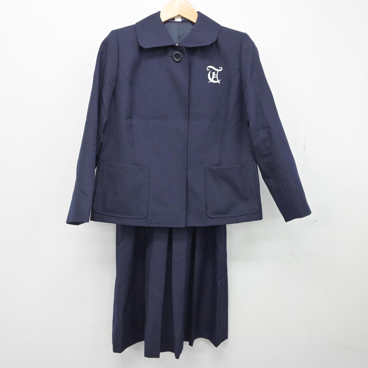 【中古】兵庫県 神戸市立鷹取中学校 女子制服 2点（ブレザー・ジャンパースカート）sf028130