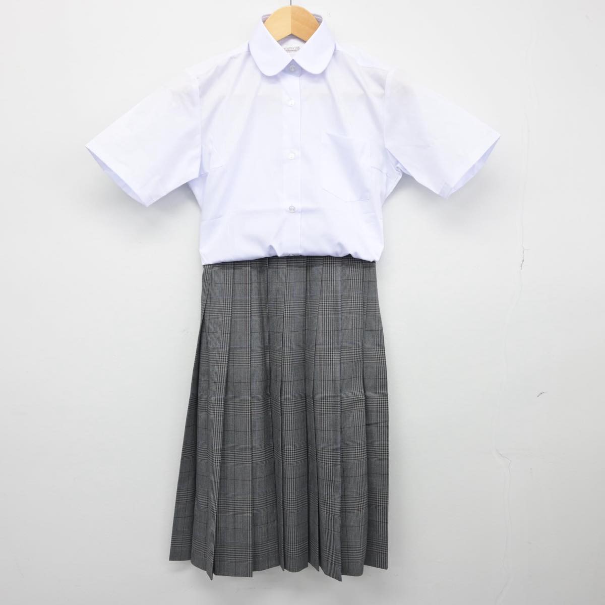 【中古】静岡県 立川根高等学校 女子制服 3点（ニット・シャツ・スカート）sf028136