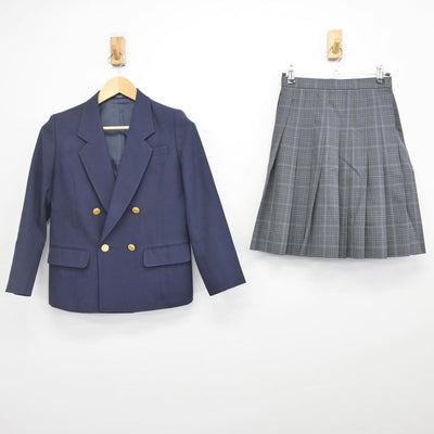 【中古】神奈川県 横浜市立岡村中学校 女子制服 4点（ブレザー・スカート）sf028145