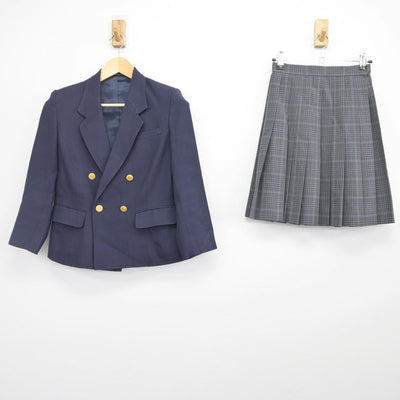 【中古】神奈川県 横浜市立岡村中学校 女子制服 4点（ブレザー・スカート・スカート）sf028146