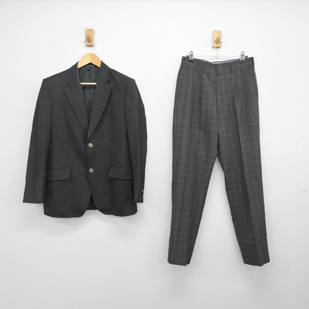 【中古】千葉県 四街道高校 男子制服 4点（ブレザー・ニット・ズボン）sf028164